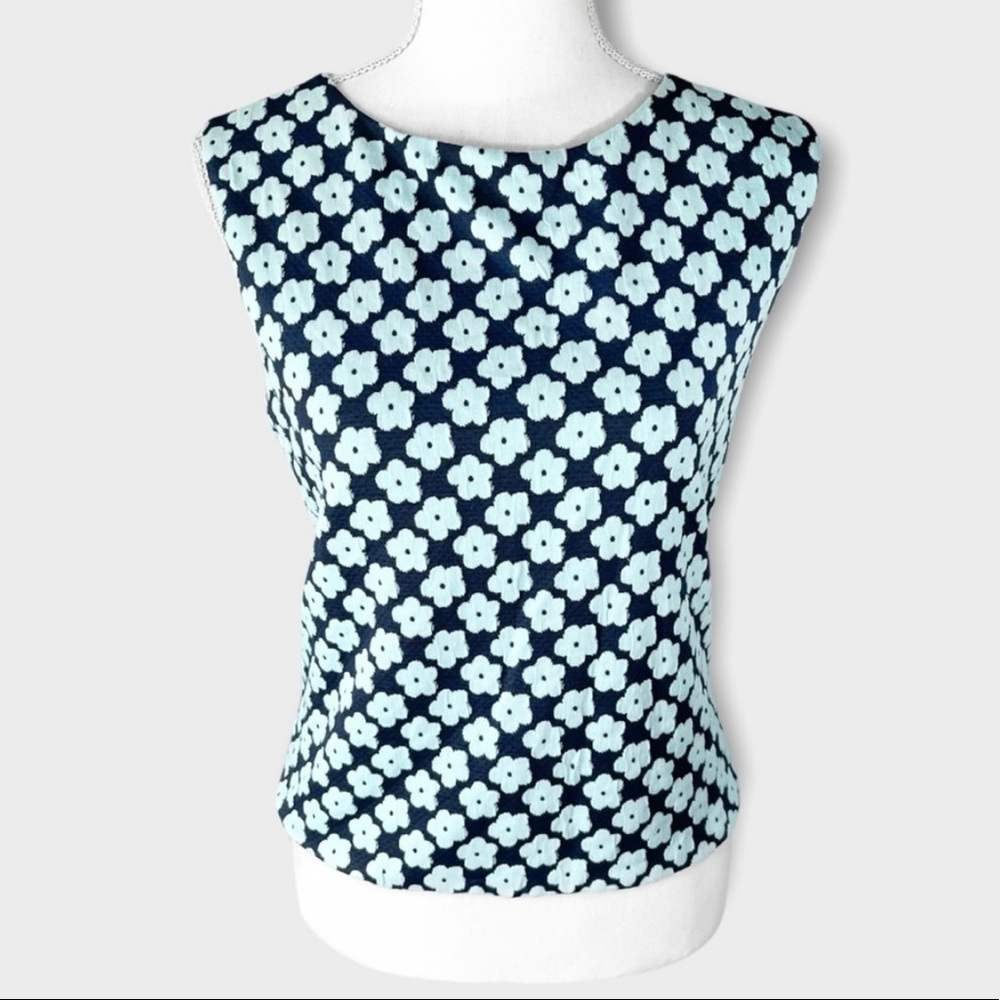 Anthropologie Eva Franco Floral Jaquard Top Large NWT